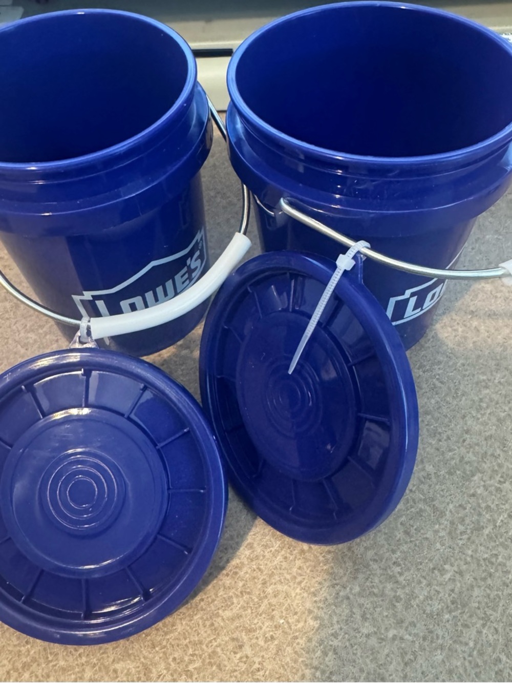 Two Blue Lowe’s mini bucket